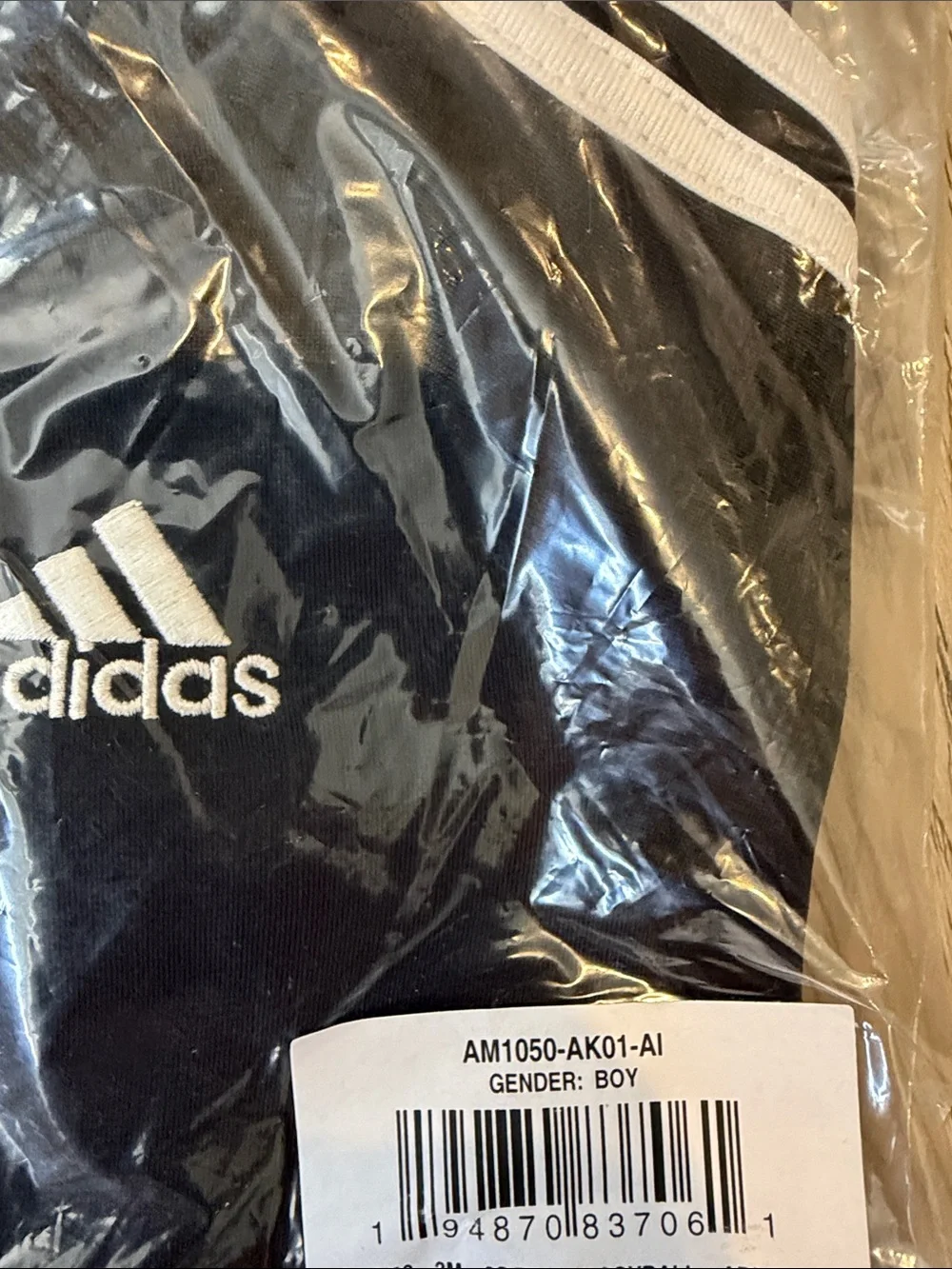 adidas Black and White Three-Stripe Tracksuit Set